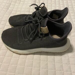 adidas Black Knit Sneakers with White Insole Trim